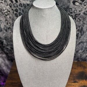 Elegant Black and Gold Beaded Necklace